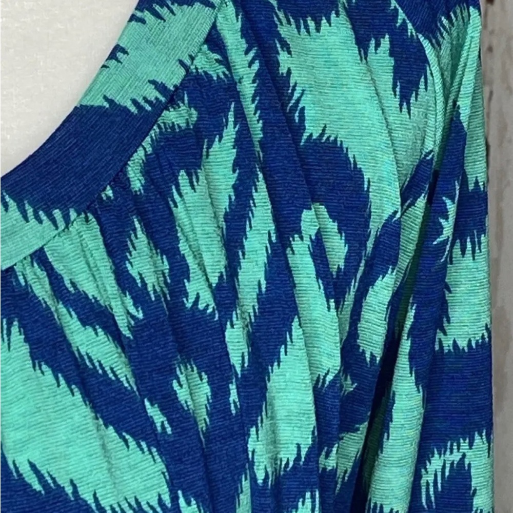 Lily pad Women Tunic Top Blouse Top Blue Teal Size medium 3/4 Sleeve G - Picture 4 of 11